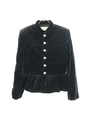 Celine 21 AW Chass Eur Jacket Velvet 2 V81 D226 D Black 40